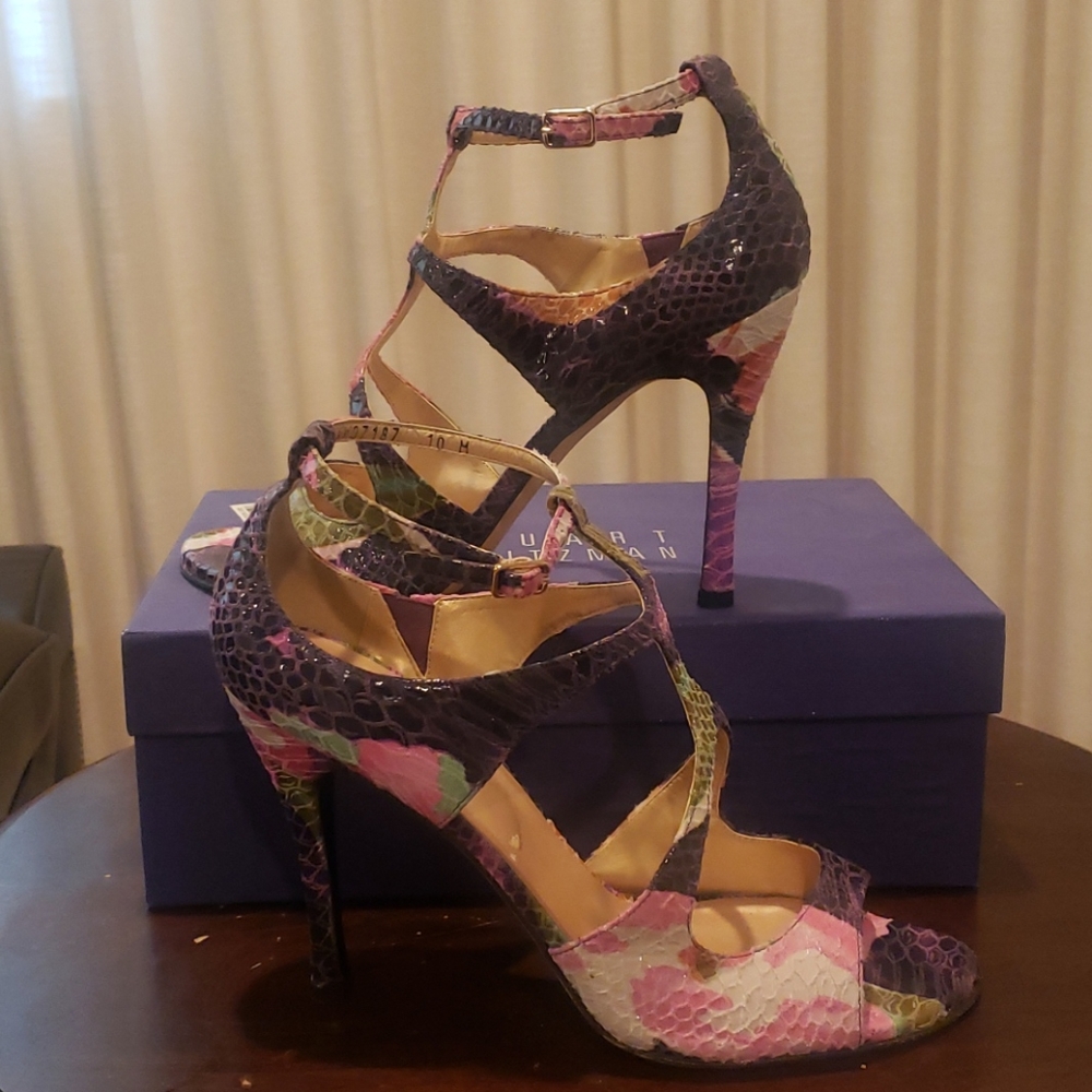 Stuart Weitzman Outnout Floral Heels